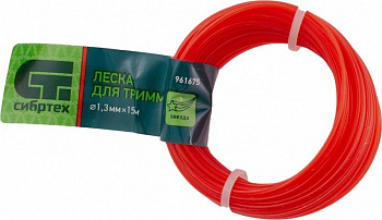 Леска для триммера звезда, 1.3 мм х 15 м, Россия Сибртех