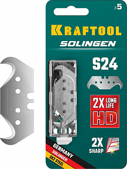 Крюковидные лезвия KRAFTOOL Solingen S24, 5 шт