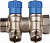 Коллектор GENERAL FITTINGS для холодной воды, вентили, никелированная латунь, вход 3/4" - 2 выхода 1/2"