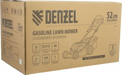 Газонокосилка бензиновая GLD-520SP-BS, 163 см3, Briggs Stratton, ширина 52 см, привод, 60 л DenzelDenzel