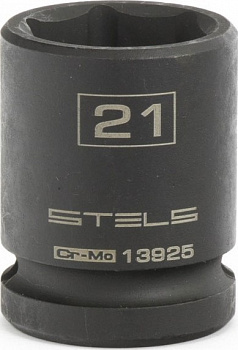 Головка ударная шестигранная, 21 мм, 1/2, CrMo Stels