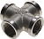 Крестовина GENERAL FITTINGS никелированная латунь, г/г/г/г, 1/2"