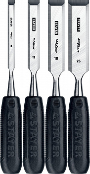 Набор стамесок с пластмассовой рукояткой STAYER Max-Cut, 4шт