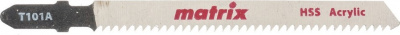 Полотна для электролобзика  по пластику, 3 шт, T101A, 72 x 2 мм, HSS MatrixMatrix