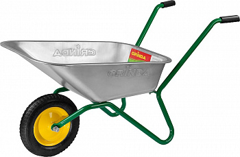Тачка одноколесная садовая GRINDA GB-1, 80 л, 100 кг