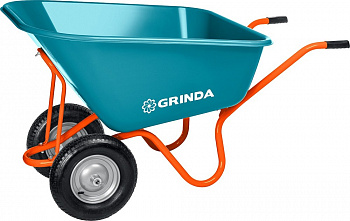 Садовая тачка с кузовом увеличенного объема GRINDA GP-1 PROLine 260 л, ударопрочный пластик